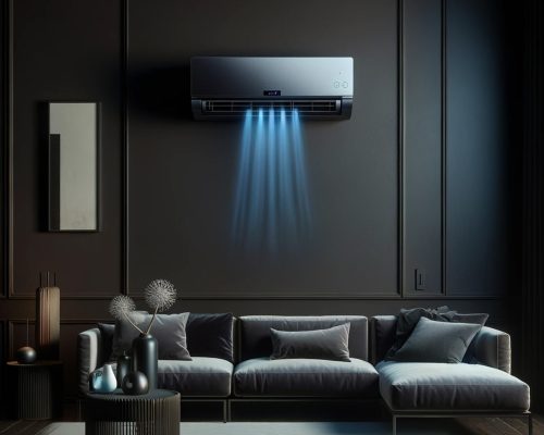 black-sofa-dark-living-room-interior-with-airconditioner